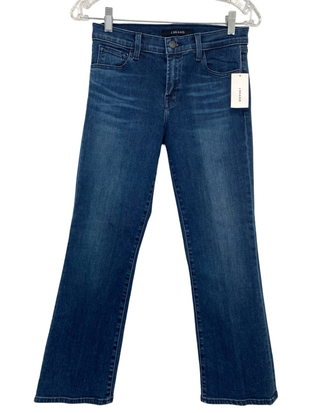 J Brand Selena Mid-Rise Cropped Kick Flare Jeans New Size 26